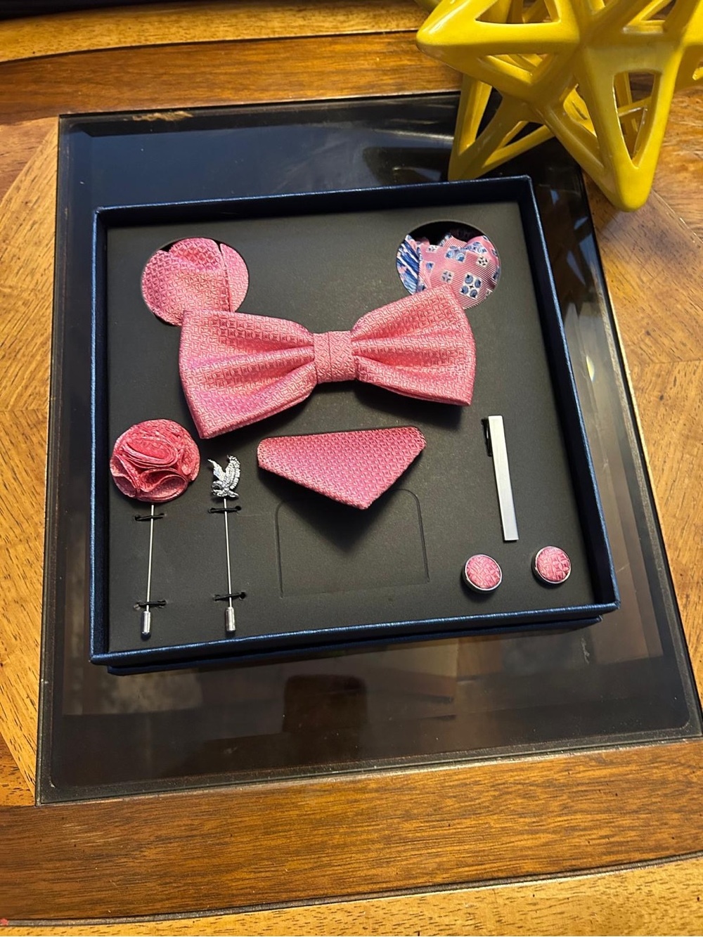 Kids Pink Bow Tie and Accessory Gift Set